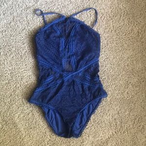 Becca Crochet high neck one piece
